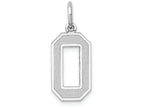FJC Finejewelers 14k White Gold Medium Satin Number 0 Charm