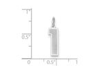 FJC Finejewelers 14k White Gold Medium Satin Number 1 Charm