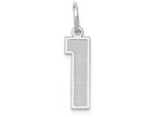 FJC Finejewelers 14k White Gold Medium Satin Number 1 Charm