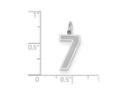 FJC Finejewelers 14k White Gold Medium Satin Number 7 Charm