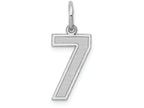 FJC Finejewelers 14k White Gold Medium Satin Number 7 Charm