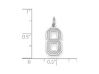 FJC Finejewelers 14k White Gold Medium Satin Number 8 Charm