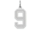 FJC Finejewelers 14k White Gold Medium Satin Number 9 Charm