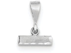 FJC Finejewelers 14 kt White Gold Casted Small Bright Cut Number Top Charm
