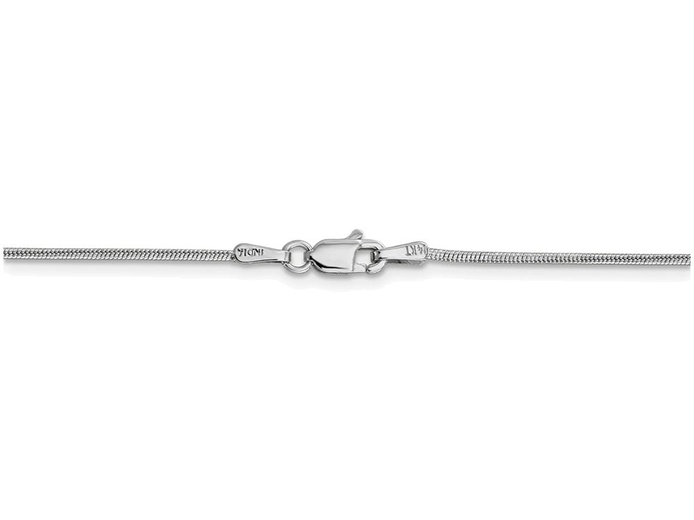 FJC Finejewelers 24 Inch 14k White Gold 1.2mm Round Snake Chain Necklace