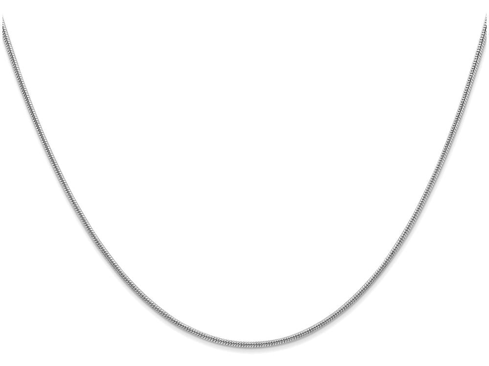 FJC Finejewelers 24 Inch 14k White Gold 1.2mm Round Snake Chain Necklace