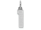 FJC Finejewelers 14k White Gold Small Satin Number 1 Charm