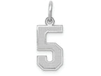 FJC Finejewelers 14k White Gold Small Satin Number 5 Charm