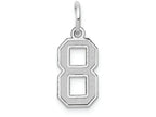 FJC Finejewelers 14k White Gold Small Satin Number 8 Charm