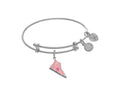Brass With White Shoe Charm On White Angelica Collection Twee N Bangle (Small)