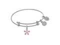 Angelica Collection Brass With White Finish Charm On White Anglica Twe En Bangle (Small)