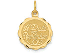 FJC Finejewelers 14k Yellow Gold A Date To Remember Charm 15 x 23mm