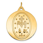 FJC Finejewelers 14k Yellow Gold Miraculous Medal Charm 30 x 38mm