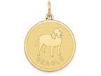 FJC Finejewelers 14k Yellow Gold Beagle Disc Charm
