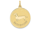 FJC Finejewelers 14k Yellow Gold Dachshund Disc Charm