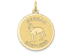 FJC Finejewelers 14k Yellow Gold German Shepherd Disc Charm