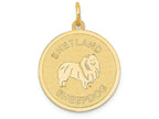 FJC Finejewelers 14k Yellow Gold Shetland Sheepdog Disc Charm