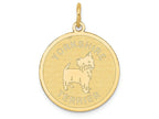 FJC Finejewelers 14k Yellow Gold Yorkshire Terrier Disc Charm