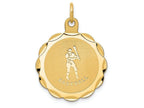 FJC Finejewelers 14k Yellow Gold Baseball Disc Charm