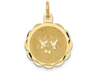 FJC Finejewelers 14k Yellow Gold Love Birds Disc Charm