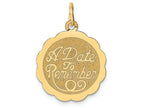 FJC Finejewelers 14k Yellow Gold A Date To Remember Charm 18 x 24mm