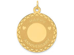 FJC Finejewelers 14k Yellow Gold Happy Anniversary Charm 25 x 33mm