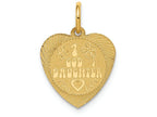 FJC Finejewelers 14k Yellow Gold #1 Goddaughter Heart Disc Charm