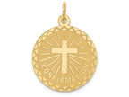 FJC Finejewelers 14k Yellow Gold Confirmation Disc Charm