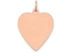 FJC Finejewelers 14k Rose Gold Heart Disc Charm 18 x 25mm