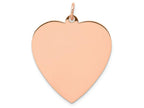 FJC Finejewelers 14k Rose Gold Heart Disc Charm 25 x 32mm