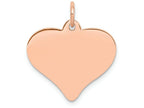 FJC Finejewelers 14k Rose Gold Heart Disc Charm 18 x 21mm