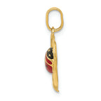 FJC Finejewelers 14k Yellow Gold Enameled Ladybug In Heart Charm