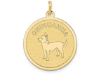 FJC Finejewelers 14k Yellow Gold Chihuahua Disc Charm