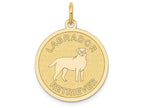 FJC Finejewelers 14k Yellow Gold Labrador Retriever Disc Charm
