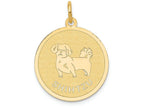 FJC Finejewelers 14k Yellow Gold Shih Tzu Disc Charm