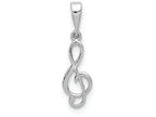 FJC Finejewelers 14k White Gold Music Note Charm 10 x 30mm