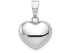 FJC Finejewelers 14k White Gold Puffed Heart Charm