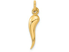 FJC Finejewelers 14k Yellow Gold Italian Horn Charm
