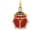 FJC Finejewelers 14k Yellow Gold Enameled Ladybug Charm 11 x 19mm