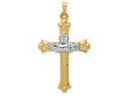 FJC Finejewelers 14k Two-tone Gold Claddagh Cross Charm
