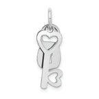 FJC Finejewelers 14k White Gold Polished Lock Key Charm
