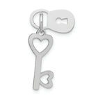 FJC Finejewelers 14k White Gold Polished Lock Key Charm