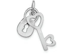 FJC Finejewelers 14k White Gold Polished Lock Key Charm