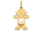 FJC Finejewelers 14k Yellow Gold Girl 4mm Fw Cultured Pearl-june Charm