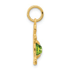 FJC Finejewelers 14k Yellow Gold Girl 6x4 Oval Genuine Peridot August Birthstone Charm