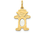 FJC Finejewelers 14k Yellow Gold Girl 6x4 Oval Genuine Opal October Birthstone Charm