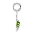 FJC Finejewelers 14k White Gold Boy 6x4 Oval Genuine Peridot August Birthstone Charm