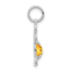 FJC Finejewelers 14k White Gold Girl 6x4 Oval Genuine Citrine November Birthstone Charm