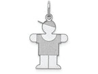 FJC Finejewelers 14k White Gold Boy Arms Sideways Kid Charm 15 x 25mm