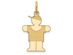 FJC Finejewelers 14k Yellow Gold Kid Boy Arms Sideways Charm 15 x 25mm